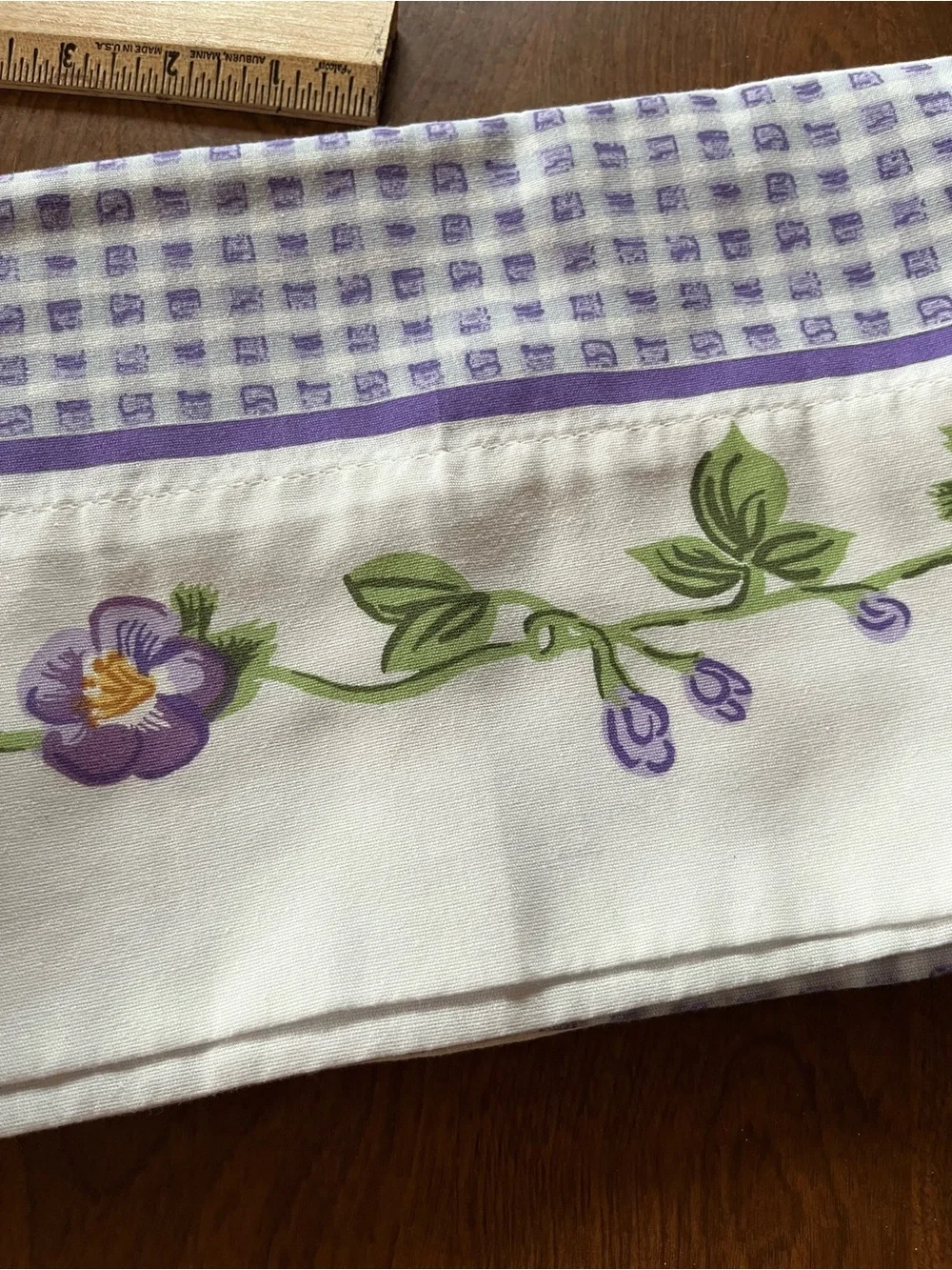Purple Floral Border Pillowcase Pair - Home Bedding